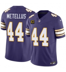 Men Minnesota Vikings  44 Josh Metellus Purple 2026 F U S E  4 Star C Patch Vapor Untouchable Limited Stitched Jersey