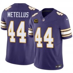 Men Minnesota Vikings  44 Josh Metellus Purple 2026 F U S E  4 Star C Patch Vapor Untouchable Limited Stitched Jersey