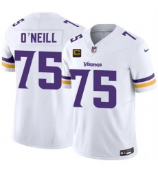 Men Minnesota Vikings 75 Brian O Neill White 2026 F U S E 4 Star C Patch Winter Warrior Limited Stitched Jersey Men Minnesota Vikings 75 Brian O Neill White 2026 F U S E 4 Star C Patch Winter Warrior Limited Stitched Jersey