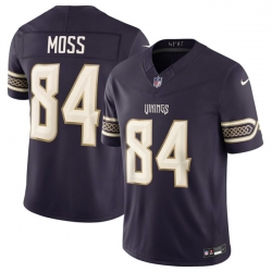 Men Minnesota Vikings  84 Randy Moss Deep Purple 2026 F U S E  Rivalries Collection Limited Stitched Football Jersey