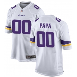 Men Minnesota Vikings PAPA #00 White Stitched NFL Jersey