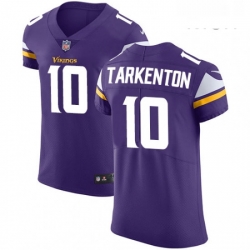 Mens Nike Minnesota Vikings 10 Fran Tarkenton Purple Team Color Vapor Untouchable Elite Player NFL Jersey