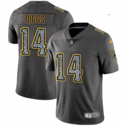 Mens Nike Minnesota Vikings 14 Stefon Diggs Gray Static Vapor Untouchable Limited NFL Jersey