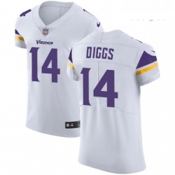 Mens Nike Minnesota Vikings 14 Stefon Diggs White Vapor Untouchable Elite Player NFL Jersey