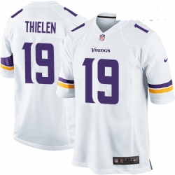 Mens Nike Minnesota Vikings 19 Adam Thielen Game White NFL Jersey