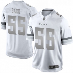 Mens Nike Minnesota Vikings 55 Anthony Barr Limited White Platinum NFL Jersey