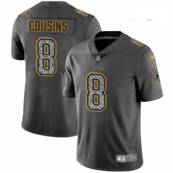 Mens Nike Minnesota Vikings 8 Kirk Cousins Gray Static Vapor Untouchable Limited NFL Jersey