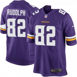 Mens Nike Minnesota Vikings 82 Kyle Rudolph Game Purple Team Color NFL Jersey