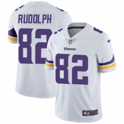 Mens Nike Minnesota Vikings 82 Kyle Rudolph White Vapor Untouchable Limited Player NFL Jersey