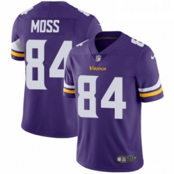 Mens Nike Minnesota Vikings 84 Randy Moss Purple Team Color Vapor Untouchable Limited Player NFL Jersey