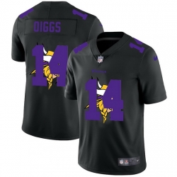 Minnesota Vikings 14 Stefon Diggs Men Nike Team Logo Dual Overlap Limited NFL Jersey Black