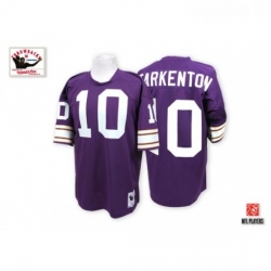 Mitchell And Ness Minnesota Vikings 10 Fran Tarkenton Purple Team Color Authentic Throwback NFL Jersey