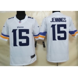 Nike Minnesota Vikings 15 Greg Jennings White Limited NFL Jersey