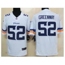 Nike Minnesota Vikings 52 Chad Greenway White Limited NFL Jersey