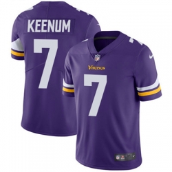 Nike Vikings #7 Case Keenum Purple Team Color Mens Stitched NFL Vapor Untouchable Limited Jersey