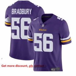 Vikings 56 Garrett Bradbury Purple Team Color Men Stitched Football Vapor Untouchable Limited Jersey