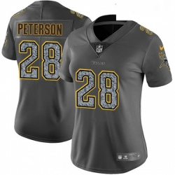 Womens Nike Minnesota Vikings 28 Adrian Peterson Gray Static Vapor Untouchable Limited NFL Jersey