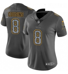 Womens Nike Minnesota Vikings 8 Kirk Cousins Gray Static Vapor Untouchable Limited NFL Jersey