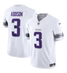 Youth Minnesota Vikings 3 Jordan Addison White F U S E  Winter Warrior Limited Stitched Jersey