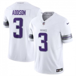 Youth Minnesota Vikings 3 Jordan Addison White F U S E  Winter Warrior Limited Stitched Jersey