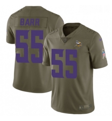 Youth Nike Minnesota Vikings 55 Anthony Barr Limited Olive 2017 Salute to Service NFL Jersey