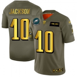 Eagles 10 DeSean Jackson Camo Gold Men Stitched Football Limited 2019 Salute To Service Jersey