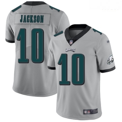 Eagles 10 DeSean Jackson Silver Men Stitched Football Limited Inverted Legend Jersey