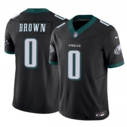 Men Philadelphia Eagles  0 Hollywood Brown Black 2026 F U S E  Vapor Untouchable Limited Stitched Football Jersey