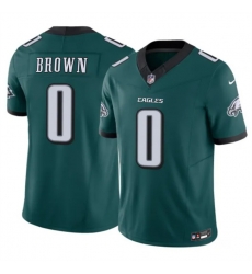 Men Philadelphia Eagles  0 Hollywood Brown Green 2026 F U S E  Vapor Untouchable Limited Stitched Football Jersey