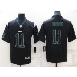 Men Philadelphia Eagles 11 A J Brown Lights Out Black Color Rush Limited Stitched Jerse