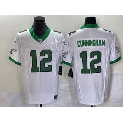 Men Philadelphia Eagles 12 Randall Cunningham White 2023 F U S E Vapor Untouchable Stitched Football Jersey