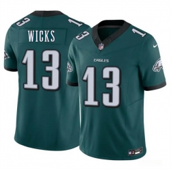 Men Philadelphia Eagles  13 Dontayvion Wicks Green 2026 F U S E  Vapor Untouchable Limited Stitched Football Jersey