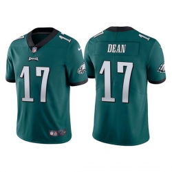 Men Philadelphia Eagles 17 Nakobe Dean Green Vapor Untouchable Limited Stitched jersey