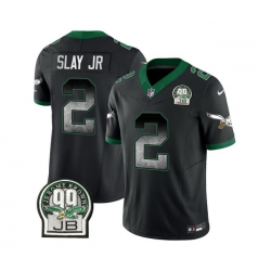 Men Philadelphia Eagles 2 Darius Slay JR Black 2023 F U S E  Throwback Vapor Untouchable Limited Stitched Football Jersey