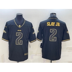 Men Philadelphia Eagles 2 Darius Slay JR Black Gold Vapor Untouchable Limited Stitched Jersey