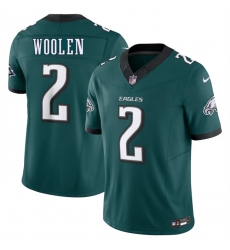 Men Philadelphia Eagles 2 Tariq Woolen Green 2026 F U S E  Vapor Untouchable Limited Stitched Football Jersey