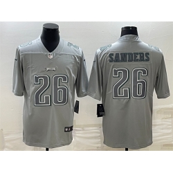 Men Philadelphia Eagles 26 Miles Sanders Gray Atmosphere Fashion Stitched Jersey