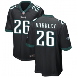 Men Philadelphia Eagles 26 SAQUON BARKLEY Black Vapor Untouchable Limited Stitched Football Jersey