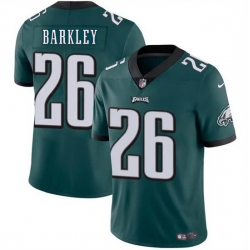 Men Philadelphia Eagles 26 Saquon Barkley Green Vapor Untouchable Limited Stitched Football Stitched Jersey