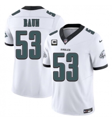 Men Philadelphia Eagles  53 Jaelan Phillips White 2026 F U S E  2 Star C Patch Vapor Untouchable Limited Stitched Football Jersey