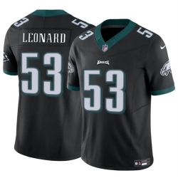 Men Philadelphia Eagles 53 Shaquille Leonard Black 2023 F U S E  Vapor Untouchable Limited Stitched Football Jersey