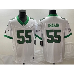 Men Philadelphia Eagles 55 Brandon Graham White 2023 F U S E Vapor Untouchable Stitched Football Jersey