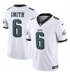 Men Philadelphia Eagles 6 DeVonta Smith White 2023 F U S E  Vapor Untouchable Limited Stitched Football Jersey