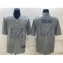 Men Philadelphia Eagles 62 Jason Kelce Gray Atmosphere Fashion Stitched Jersey