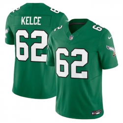 Men Philadelphia Eagles 62 Jason Kelce Green 2023 F U S E  Vapor Untouchable Stitched Football Jersey