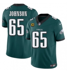 Men Philadelphia Eagles  65 Lane Johnson Green 2026 F U S E  4 Star C Patch Vapor Untouchable Limited Stitched Football Jersey