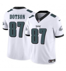 Men Philadelphia Eagles 87 Jahan Dotson White F U S E Vapor Untouchable Limited Stitched Football Jersey