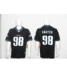 Men Philadelphia Eagles  98 Jalen Carter Black 2026 F U S E  Vapor Untouchable Limited Stitched Football Jersey