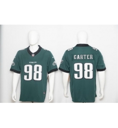 Men Philadelphia Eagles  98 Jalen Carter Green 2026 F U S E  Vapor Untouchable Limited Stitched Football Jersey
