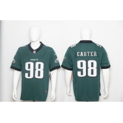 Men Philadelphia Eagles  98 Jalen Carter Green 2026 F U S E  Vapor Untouchable Limited Stitched Football Jersey